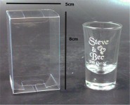 Clear Plastic 8x5cm Rectangle PVC Gift Box - Bomboniere or Product Show Case